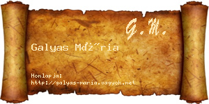 Galyas Mária névjegykártya