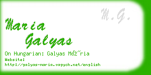 maria galyas business card